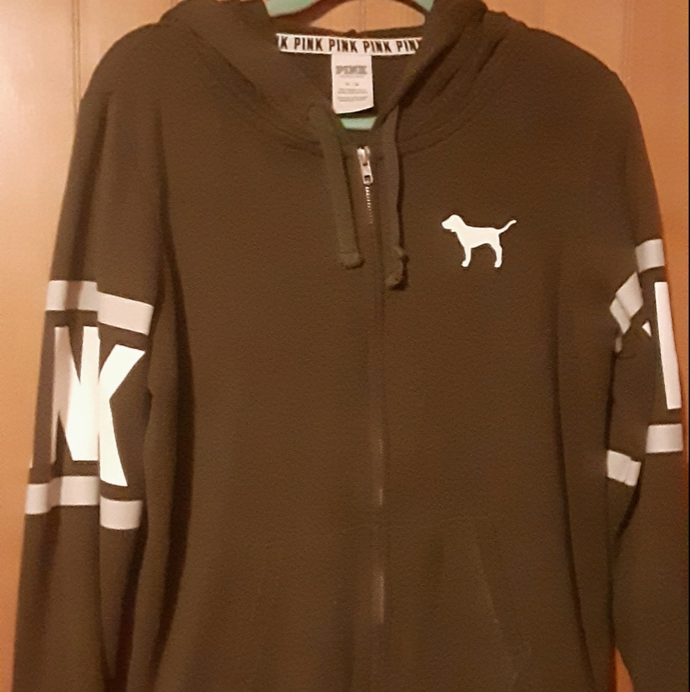 Pink zip up hoodie